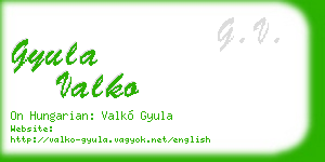 gyula valko business card